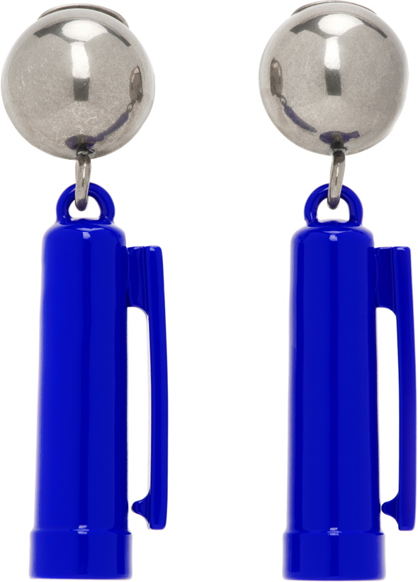 Photo: Moschino Silver & Blue Charm Earrings