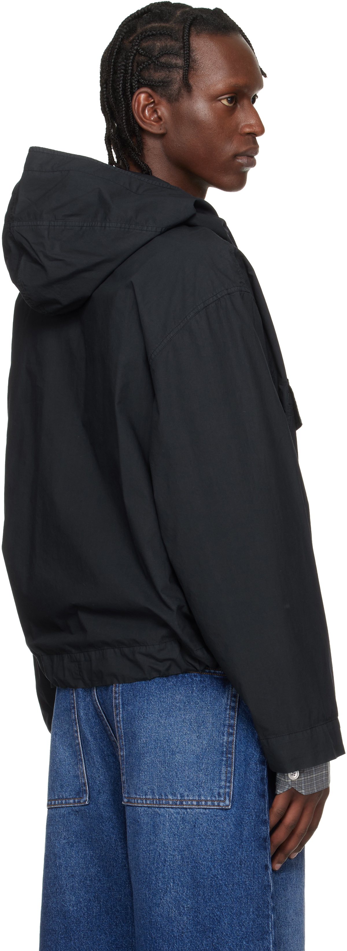 Studio Nicholson Navy Aaron Levine Edition Kirby Popover Jacket Studio ...
