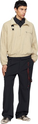 Song for the Mute Beige Zip Funnel Sweatshirt