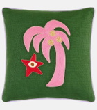 Jonathan Adler Playa Palm Tree linen cushion