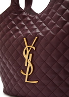 Saint Laurent Icare Quilted Leather Tote bag - Bordeaux - One Size