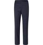 Gabriela Hearst - Navy Martin Slim-Fit Checked Wool Trousers - Blue