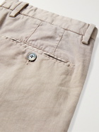 Boglioli - Slim-Fit Stretch Cotton and Linen-Blend Suit Trousers - Gray