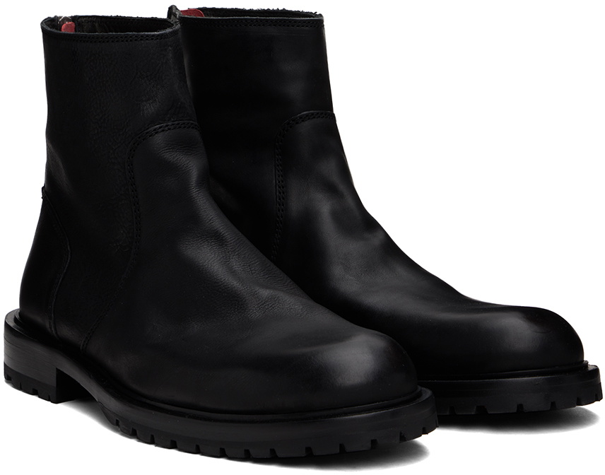 PS by Paul Smith Black Leather Falk Boots