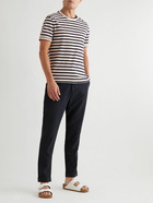 Officine Générale - Joseph Garment-Dyed Lyocell, Linen and Cotton-Blend Drawstring Trousers - Blue