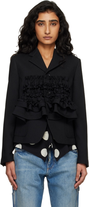 Photo: Comme des Garçons Girl Black Gabardine Blazer