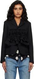 Comme des Garçons Girl Black Gabardine Blazer