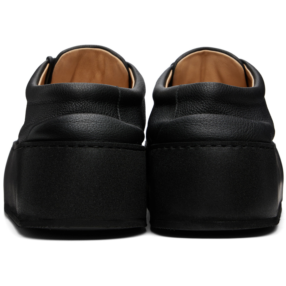 Marsèll Black Cassapana Pebbled Leather Sneakers