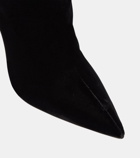 Aquazzura So Matignon 105 velvet knee-high boots
