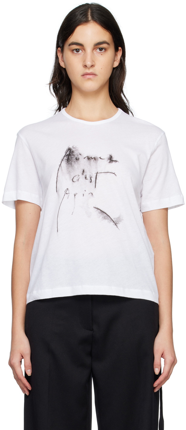 Ann Demeulemeester White Sandra T-Shirt Ann Demeulemeester