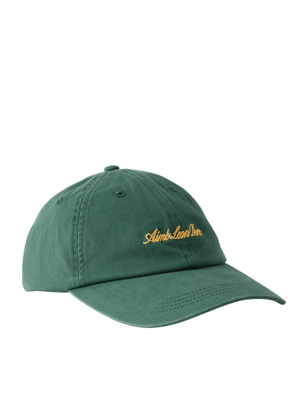 Photo: Aimé Leon Dore - Logo-Embroidered Cotton-Twill Baseball Cap - Green