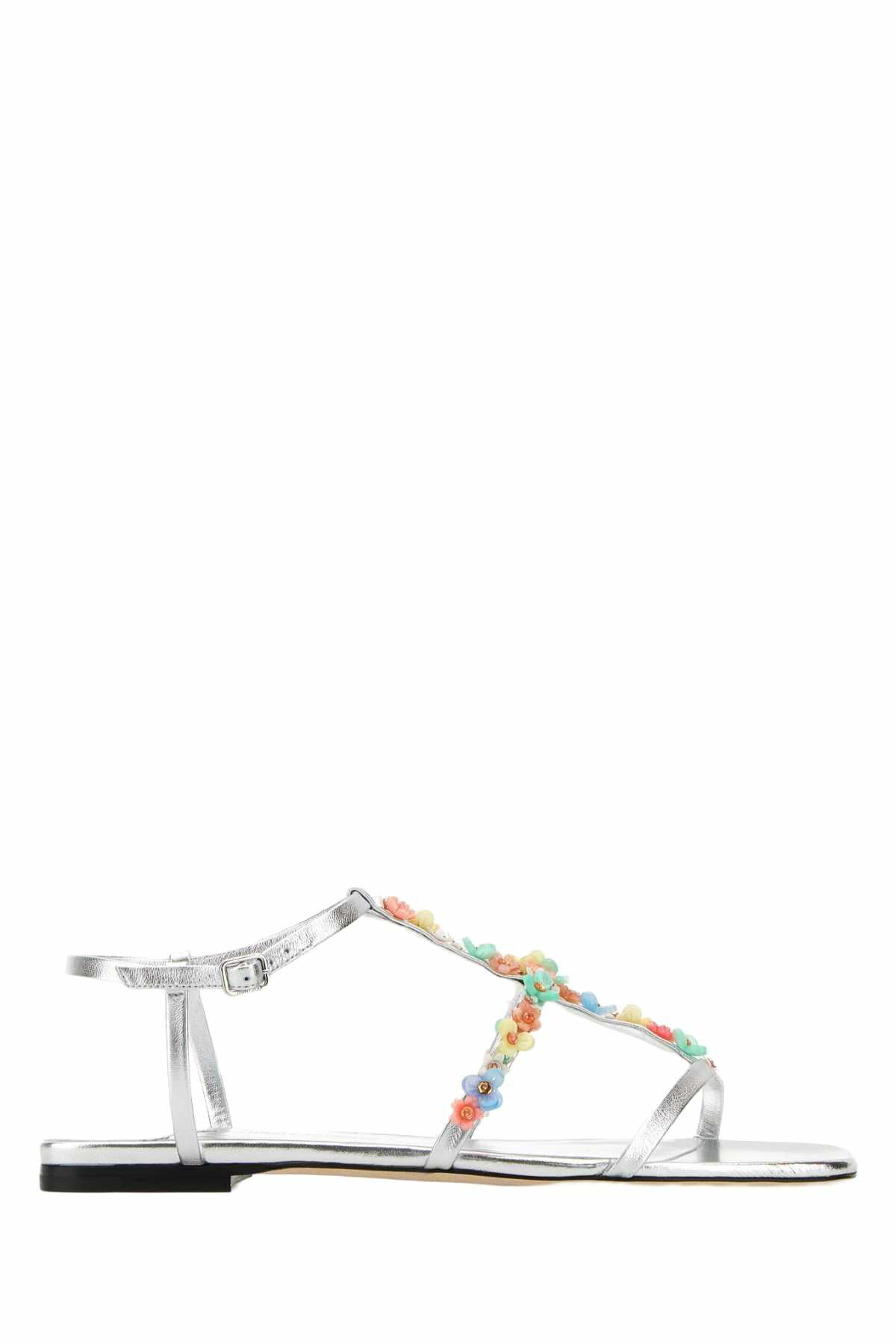 サンダル・ミュール Jimmy Choo SANDAL (ETANA80QUI SILVER) Etana 80|Silver Metallic Leather Sandals| JIMMY CHOO