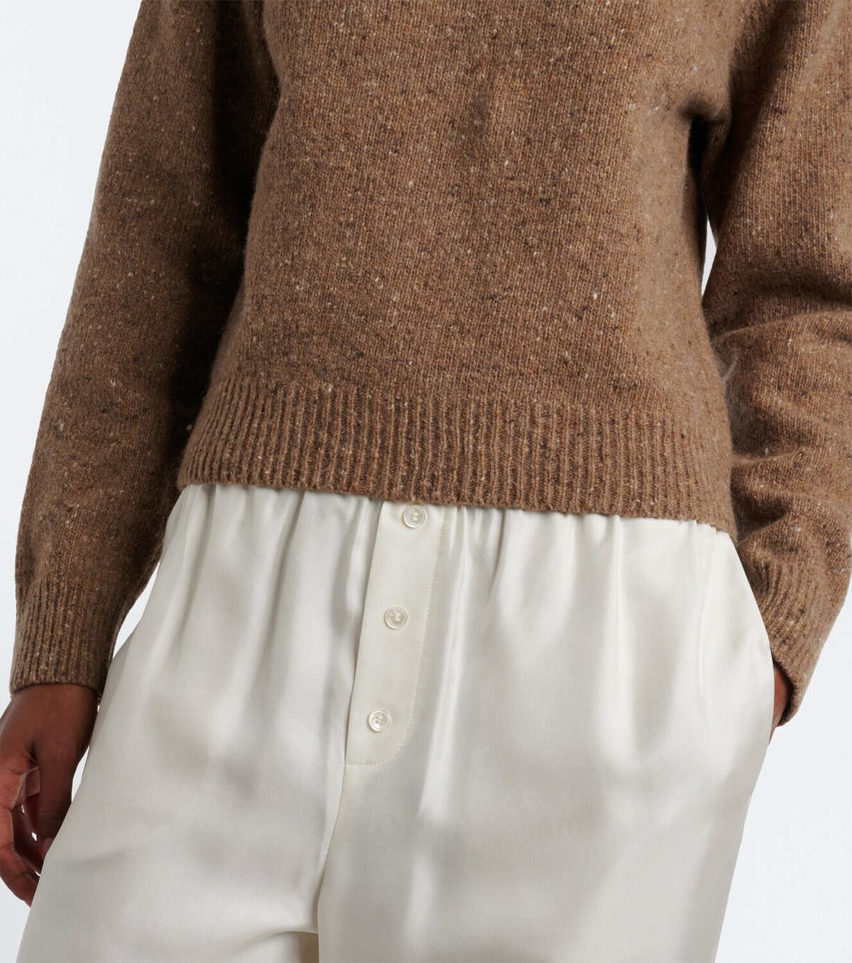 Róhe Wool-blend mouliné sweater
