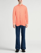 120% Lino Mens Shirt in Orange