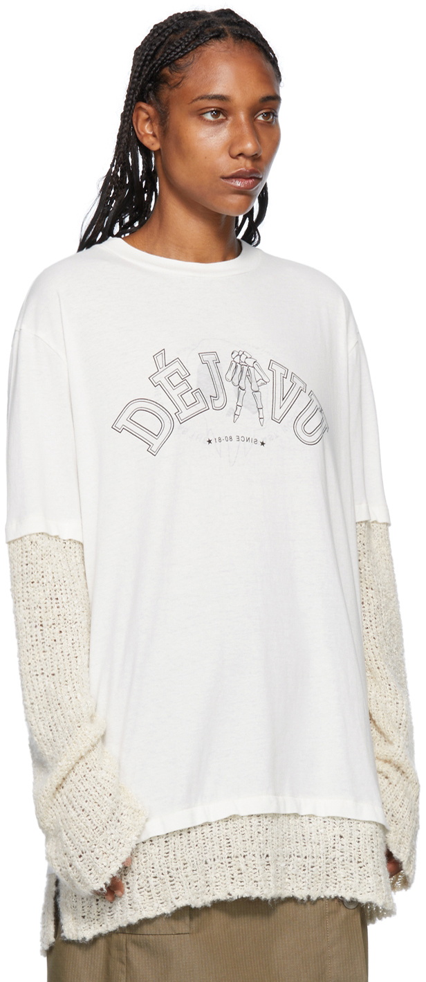 Our Legacy White Mix Long Sleeve T-Shirt Our Legacy