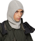 MM6 Maison Margiela Gray Ribbed Wool Balaclava