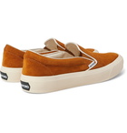 TOM FORD - Cambridge Leather-Trimmed Suede Slip-On Sneakers - Orange