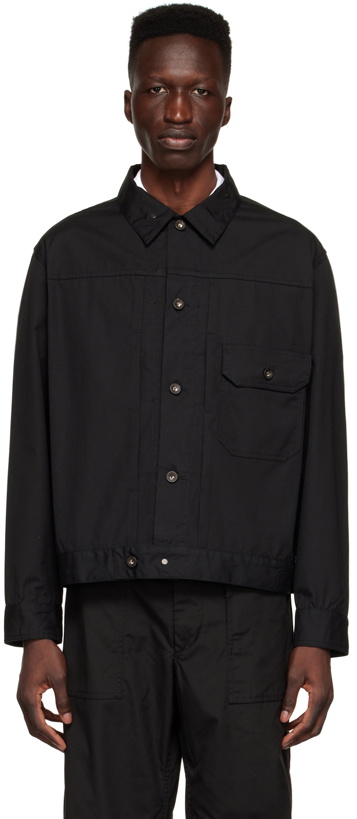 Photo: Engineered Garments Black Polyester Jacket