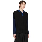 Loewe Black and Blue Wool OV Polo Sweater