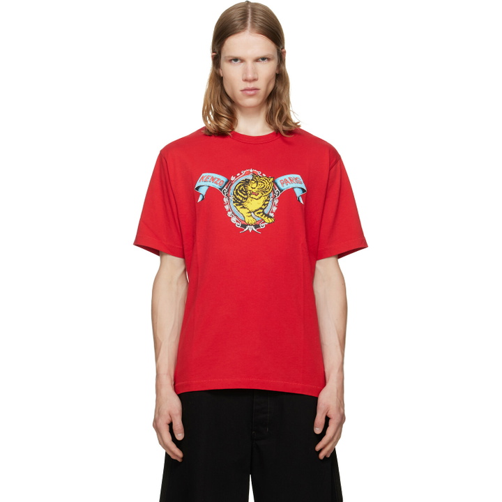 Photo: Kenzo Red Kenzo Paris 'KENZO Jumping Tiger' T-shirt