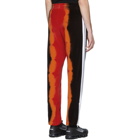 Palm Angels Black and Red Chenille Tie-Dye Lounge Pants