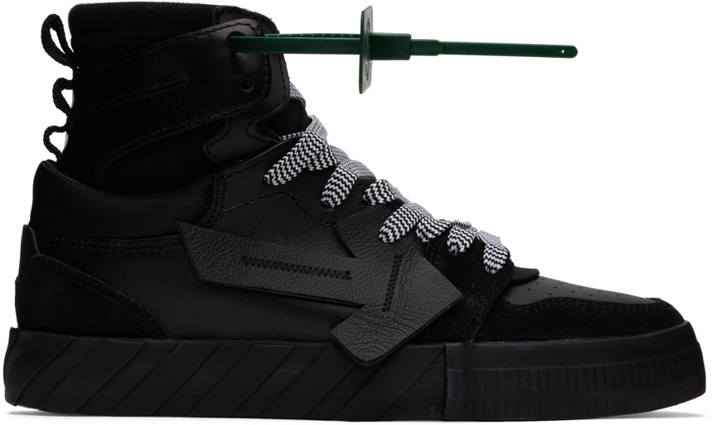 Photo: Off-White Black High Vulcanized Sneakers