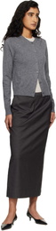 Dunst Gray H-Line Striped Maxi Skirt