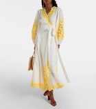 Zimmermann Golden embroidered linen maxi dress