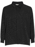 SAINT LAURENT - Boxy Leopard Silk Jacquard Shirt