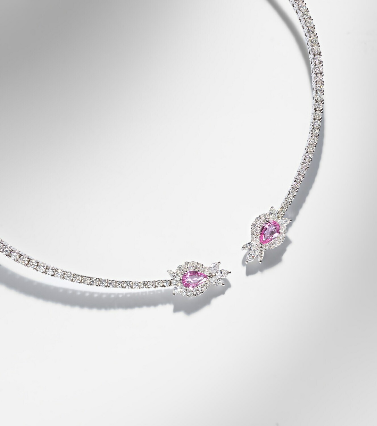 Yeprem Reign Supreme 18kt white gold choker with sapphire and diamonds