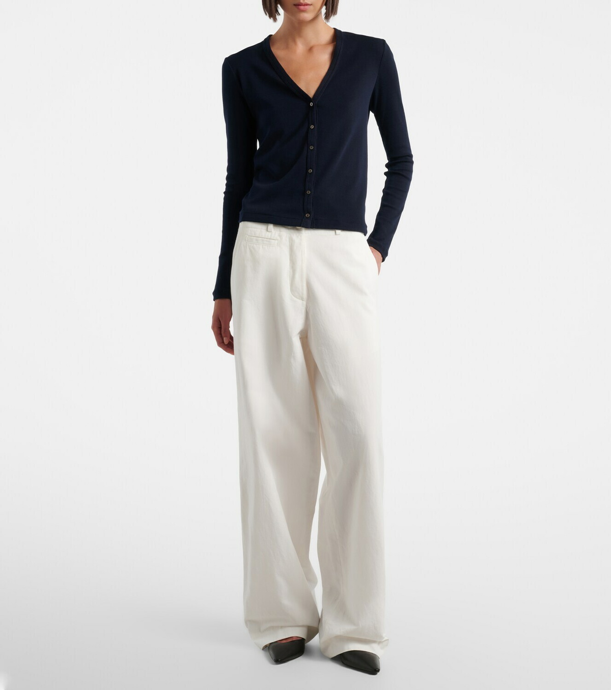 The Row Fadry cotton gabardine wide-leg pants
