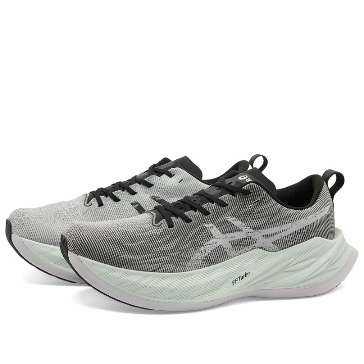 Photo: Asics Running Men's Superblast Sneakers in White/Lilac Hint