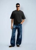 Palm Angels Curved Logo Loose Collar T-Shirt