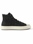 Valentino Garavani - Toile Canvas High-Top Sneakers - Black