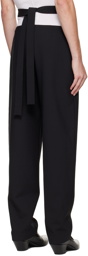 Dion Lee Black Y Front Trousers