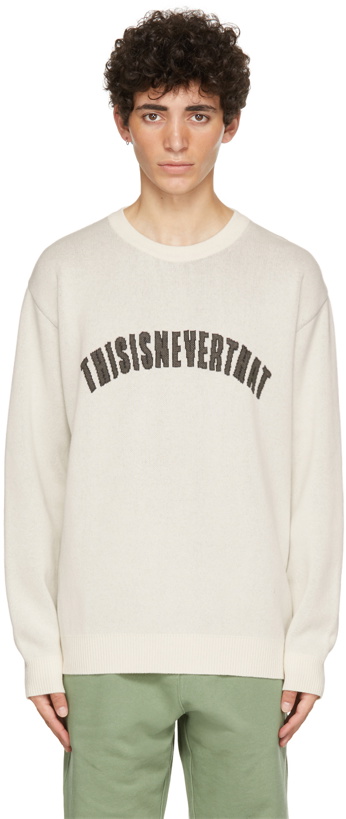 Photo: thisisneverthat Off-White Jacquard Arc-Logo Sweater