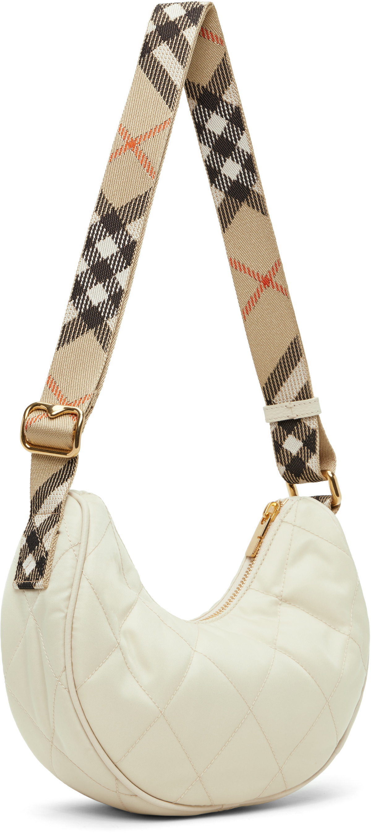 Burberry Off-White Horseshoe Crossbody Bag