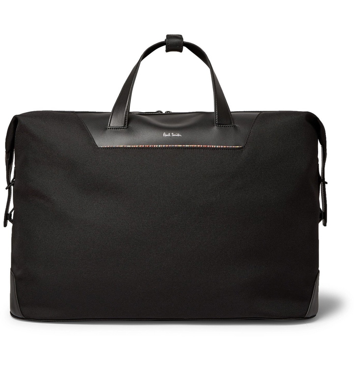 Photo: Paul Smith - Leather-Trimmed Nylon Holdall - Black