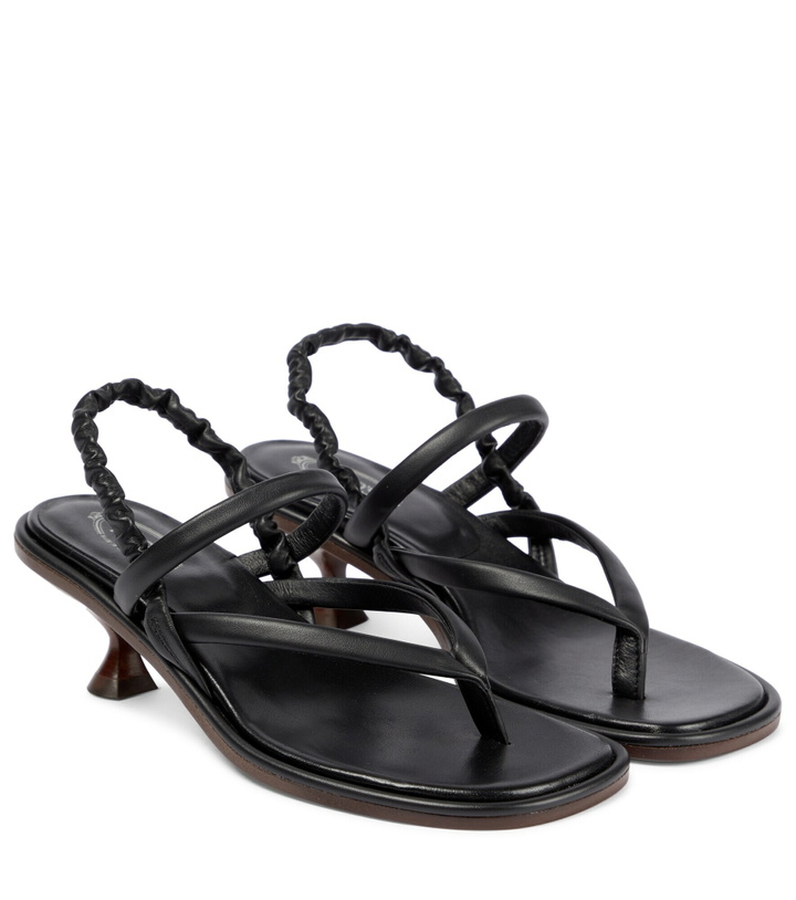 Photo: Tod's - Slingback leather thong sandals