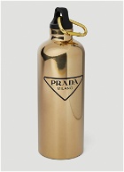 Logo Print Insulated Water Bottle in Gold