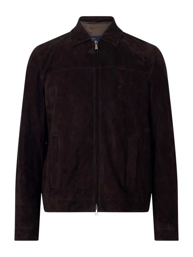 Photo: Thom Sweeney - Suede Bomber Jacket - Brown