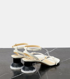 Loewe Petal Brush leather sandals