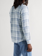 Faherty - Reversible Checked Organic Cotton Shirt - Blue