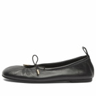 ALOHAS Women's Rosalind Brown Leather Ballet Pumps in Black