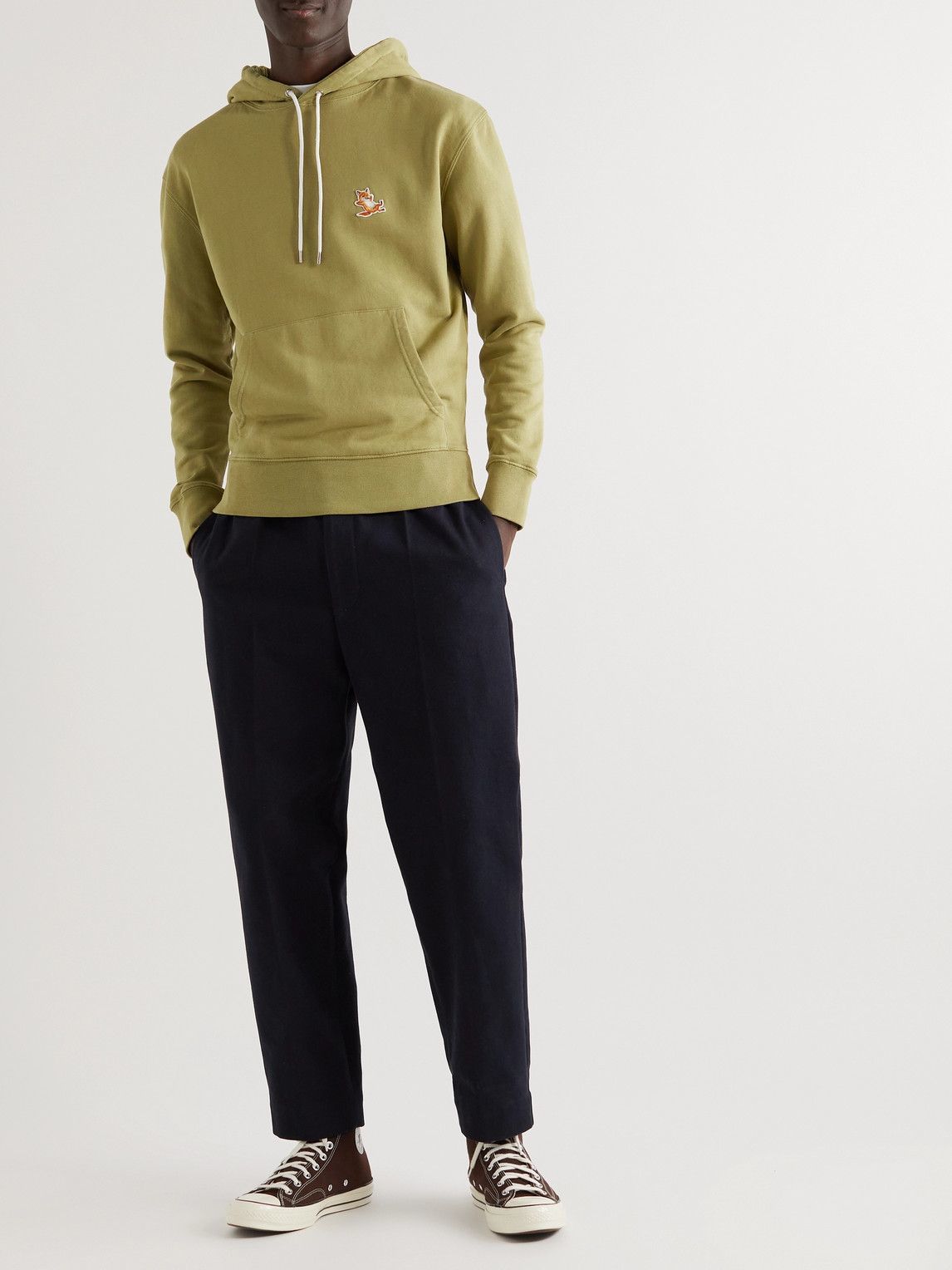 Maison Kitsuné - Chillax Fox Logo-Appliquéd Cotton-Jersey