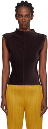 PLEATS PLEASE ISSEY MIYAKE Brown Mist July Tank Top