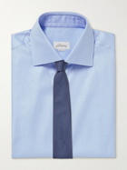 Brioni - William Slim-Fit Cutaway-Collar Cotton-Twill Shirt - Blue