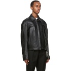 Wooyoungmi Black Leather Paneled Jacket