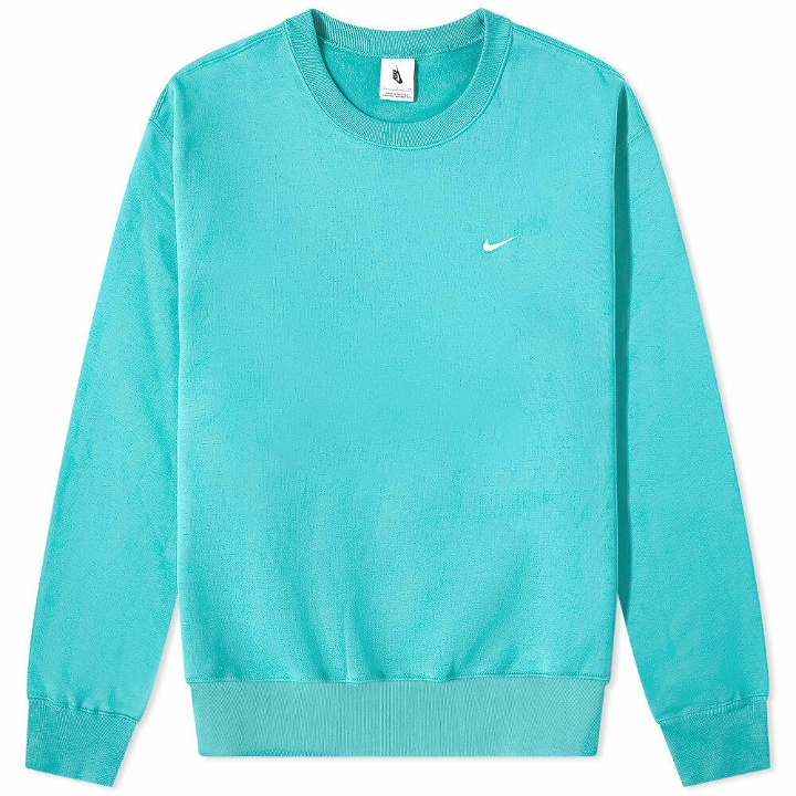 Photo: Nike Men's NRG Crew Sweat in Washed Teal/White
