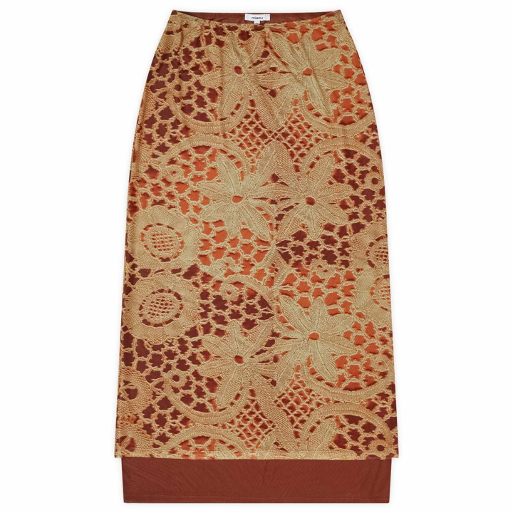 Photo: Miaou Women's Topanga Skirt in Orange Lace
